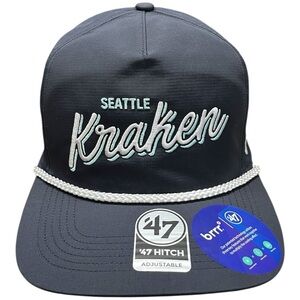 New With Tags ‘47 Brand Seattle Kraken Rope Hat Cap NHL Hockey Snapback